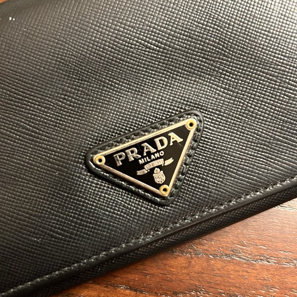 Prada Saffiano Leather Wallet in Black - Picture 3 of 14